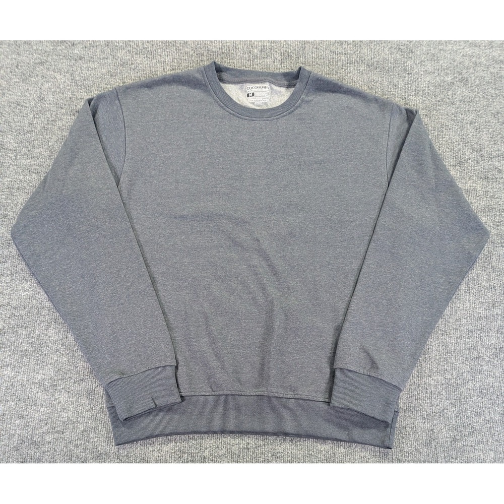 Cocoburry Mens Crewneck Sweatshirt Gray Fleece Pullover CA67100 Size M